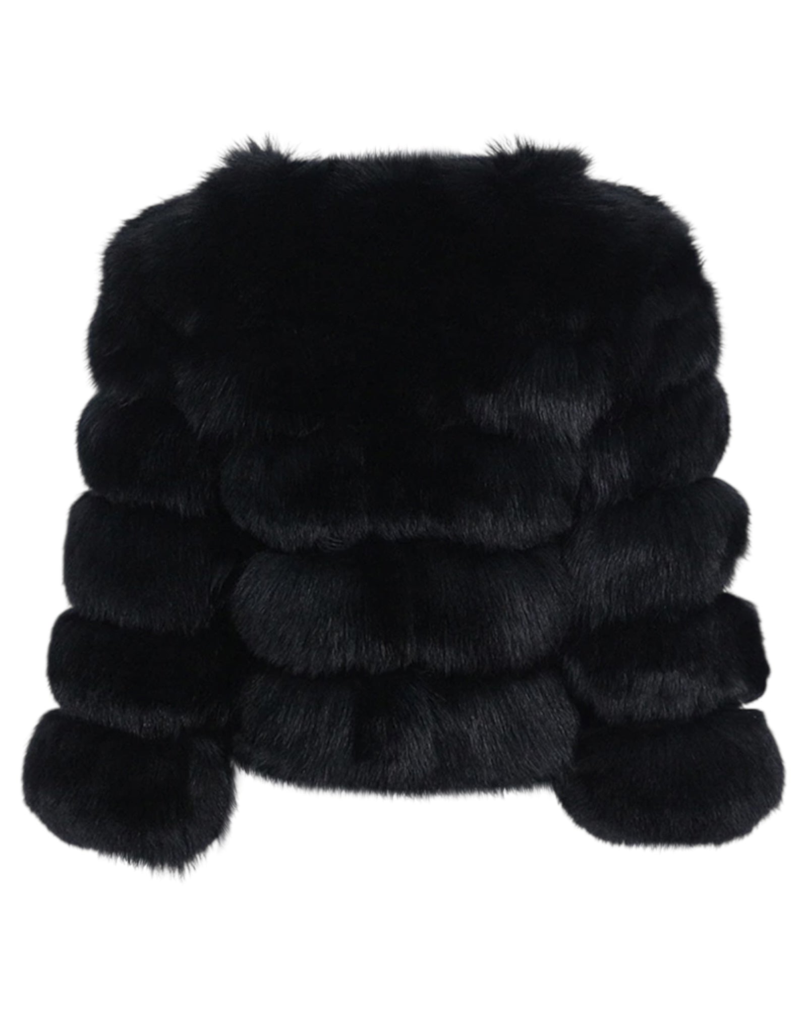 Pelzjacke 'Kiana' in schwarz
