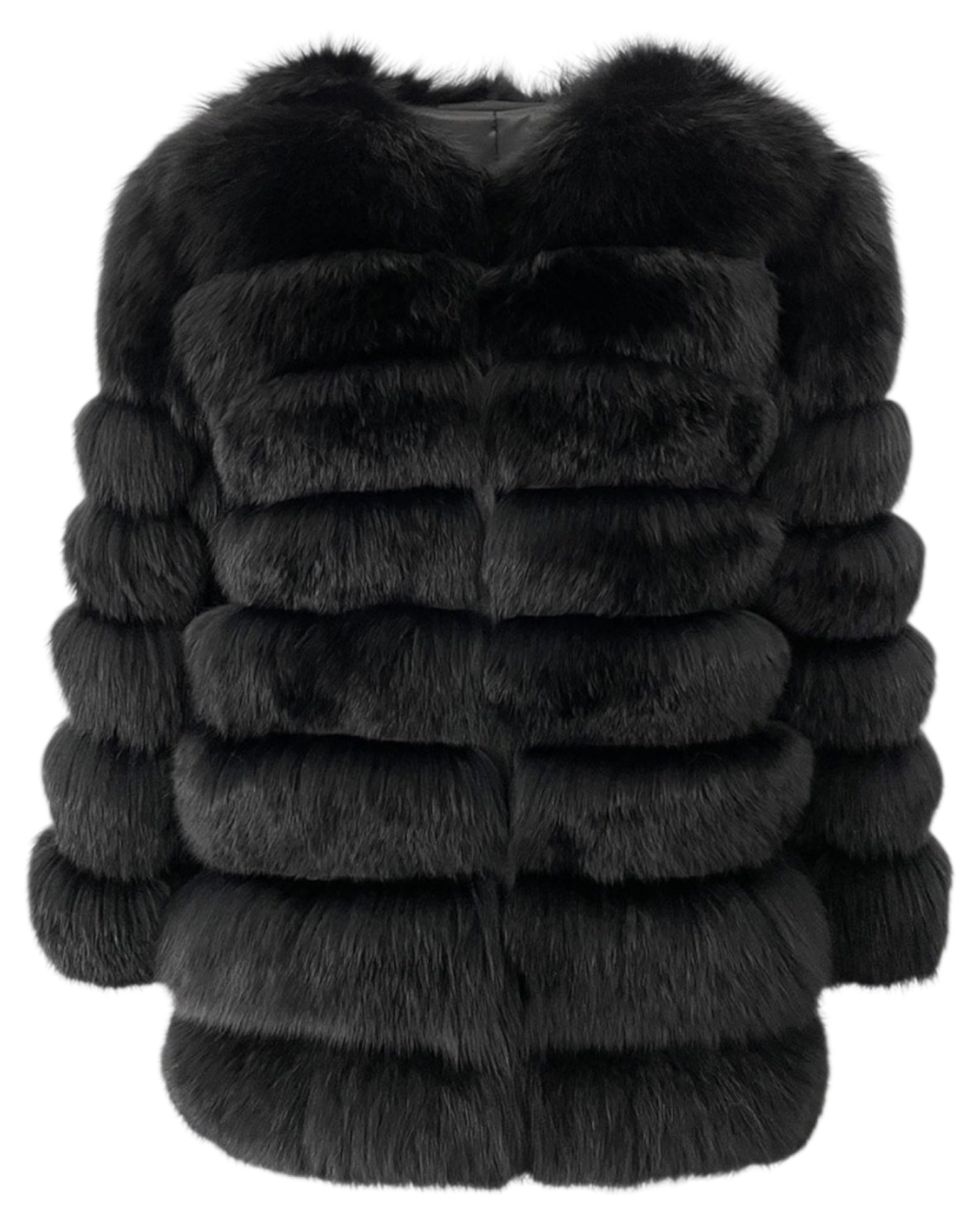 Pelzjacke 'Marie' schwarz