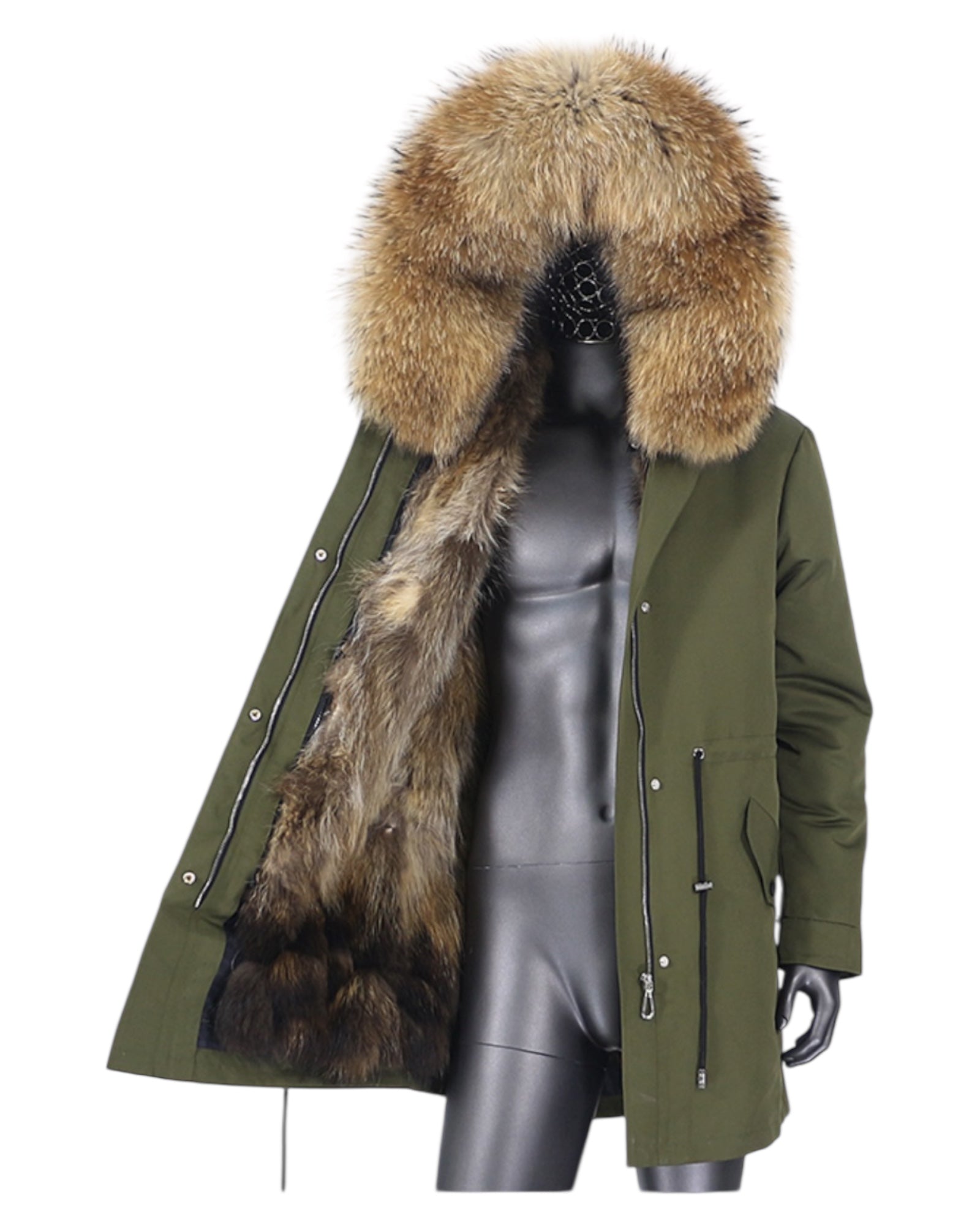 Luxury Parka Herren in khaki