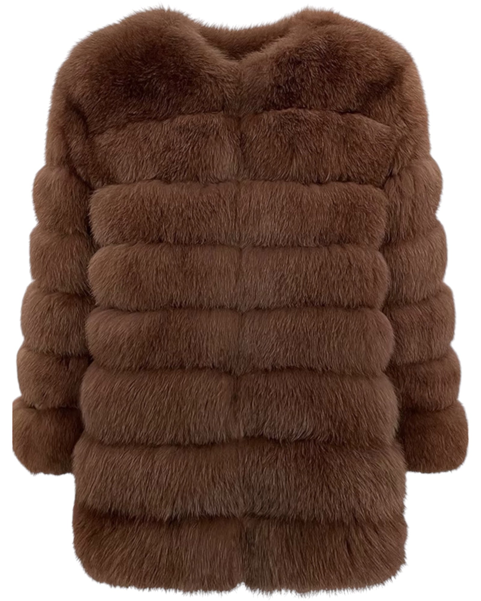 Pelzjacke 'Marie' braun