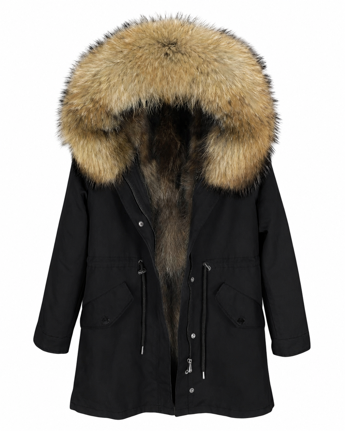 Luxury Parka in schwarz