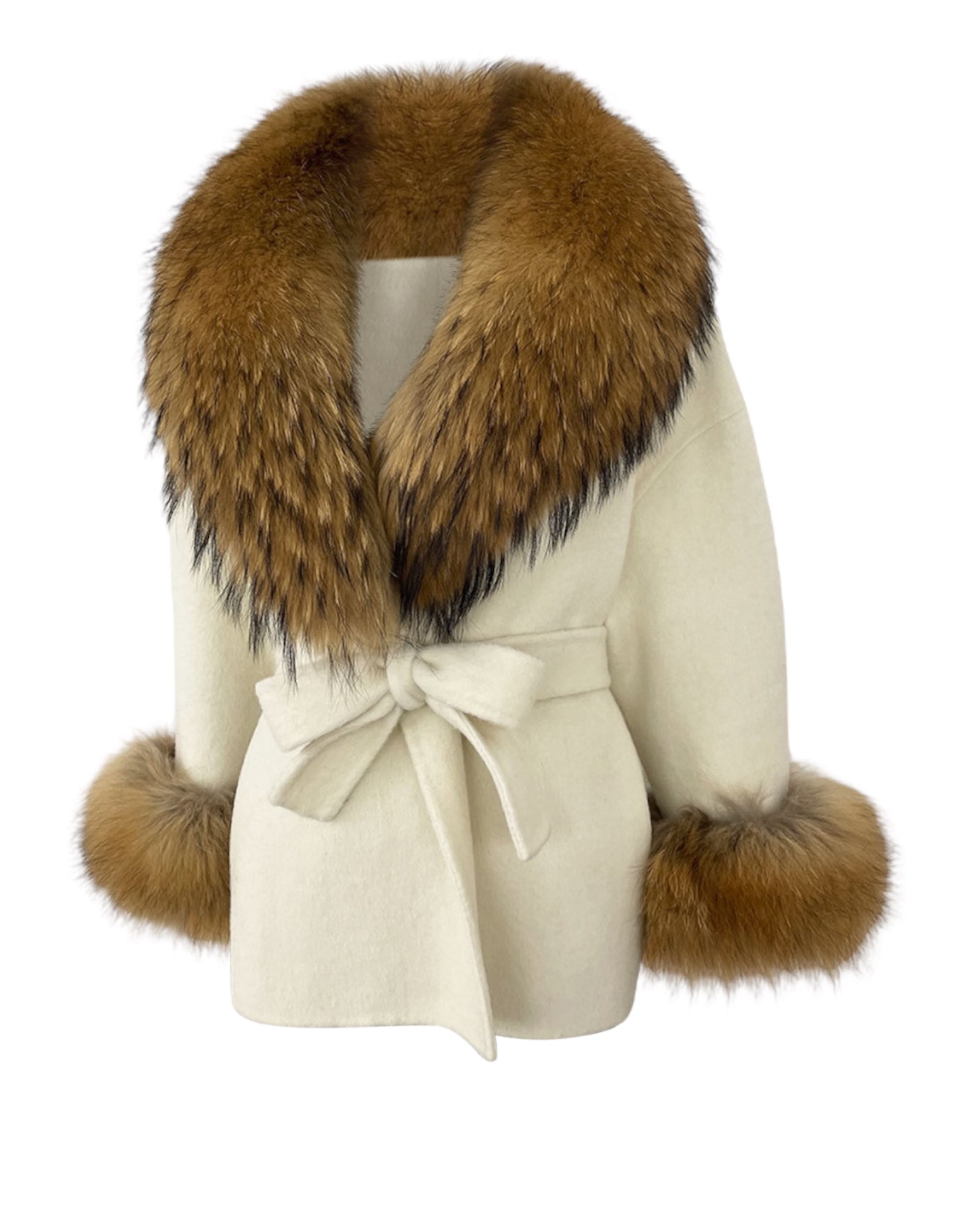 Kaschmirmantel Anna in creme
