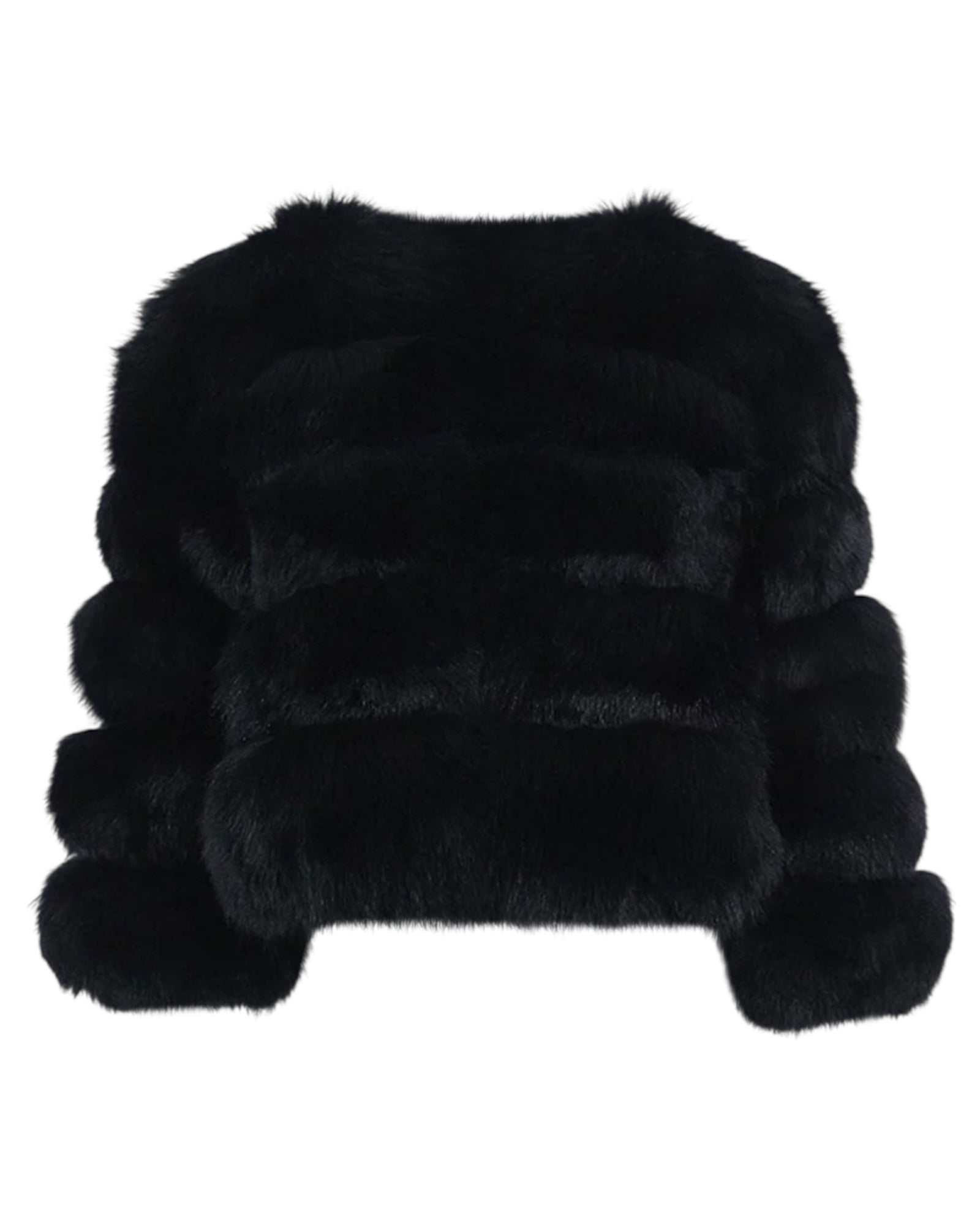 Pelzjacke 'Kiana' in schwarz