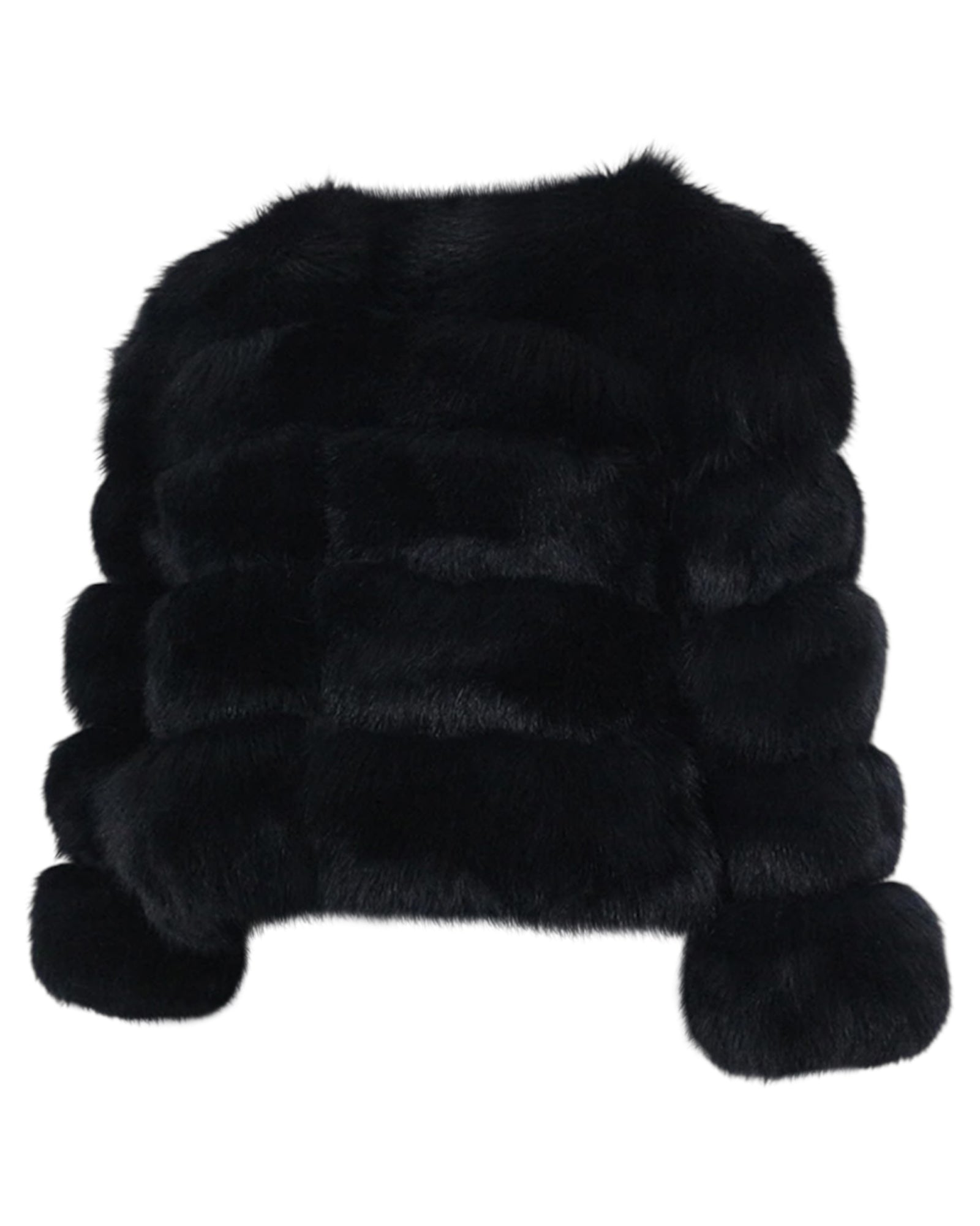 Pelzjacke 'Kiana' in schwarz