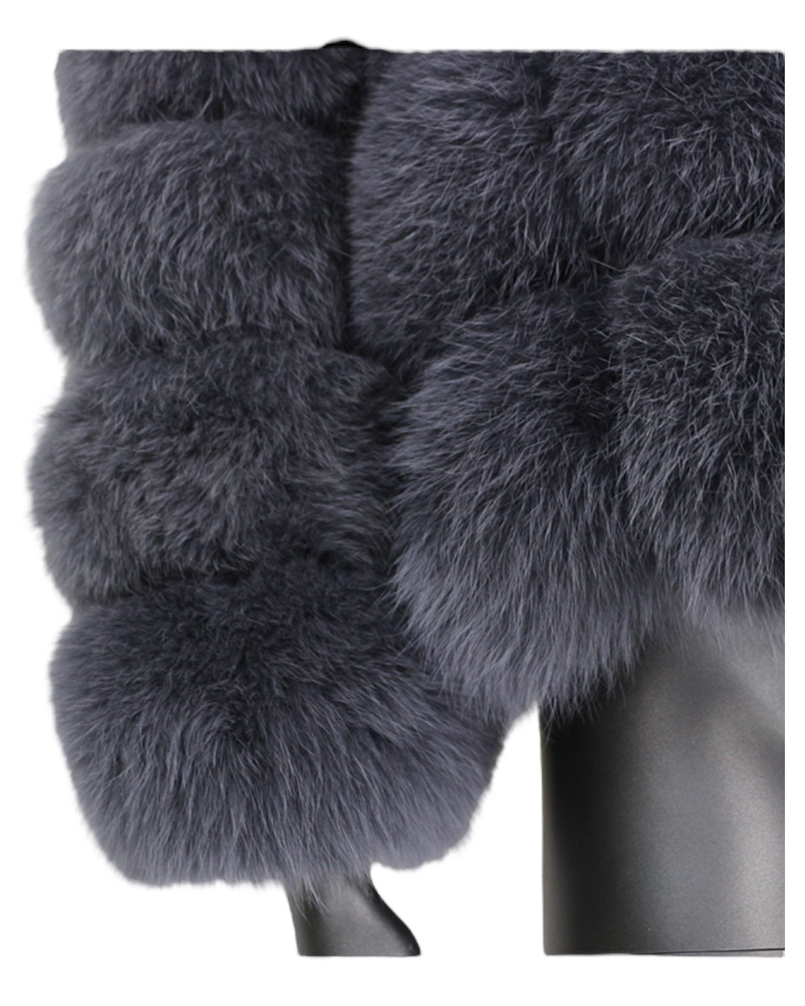 Pelzjacke 'Aurora' in grau