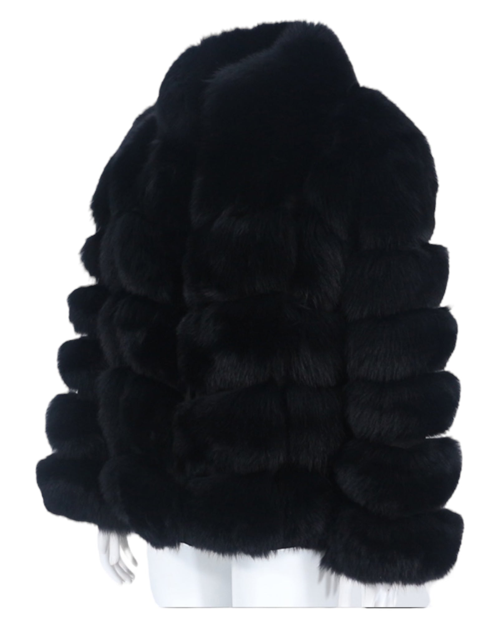 Pelzjacke 'Aurora' in schwarz