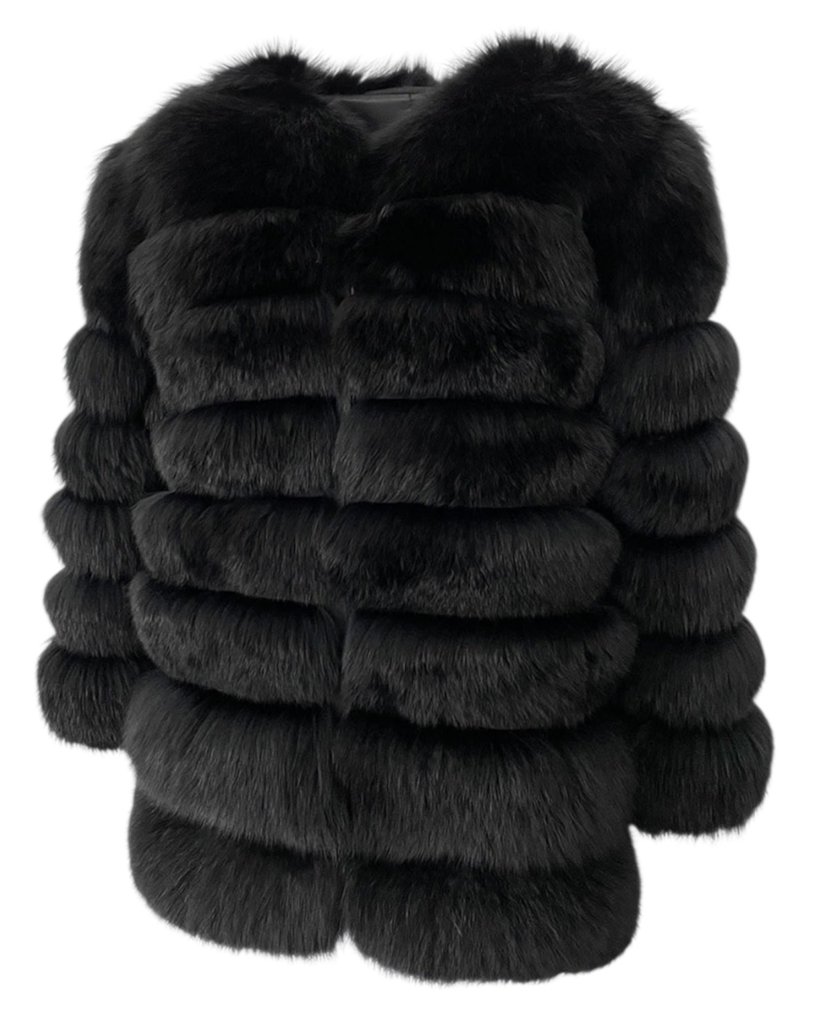 Pelzjacke 'Marie' schwarz