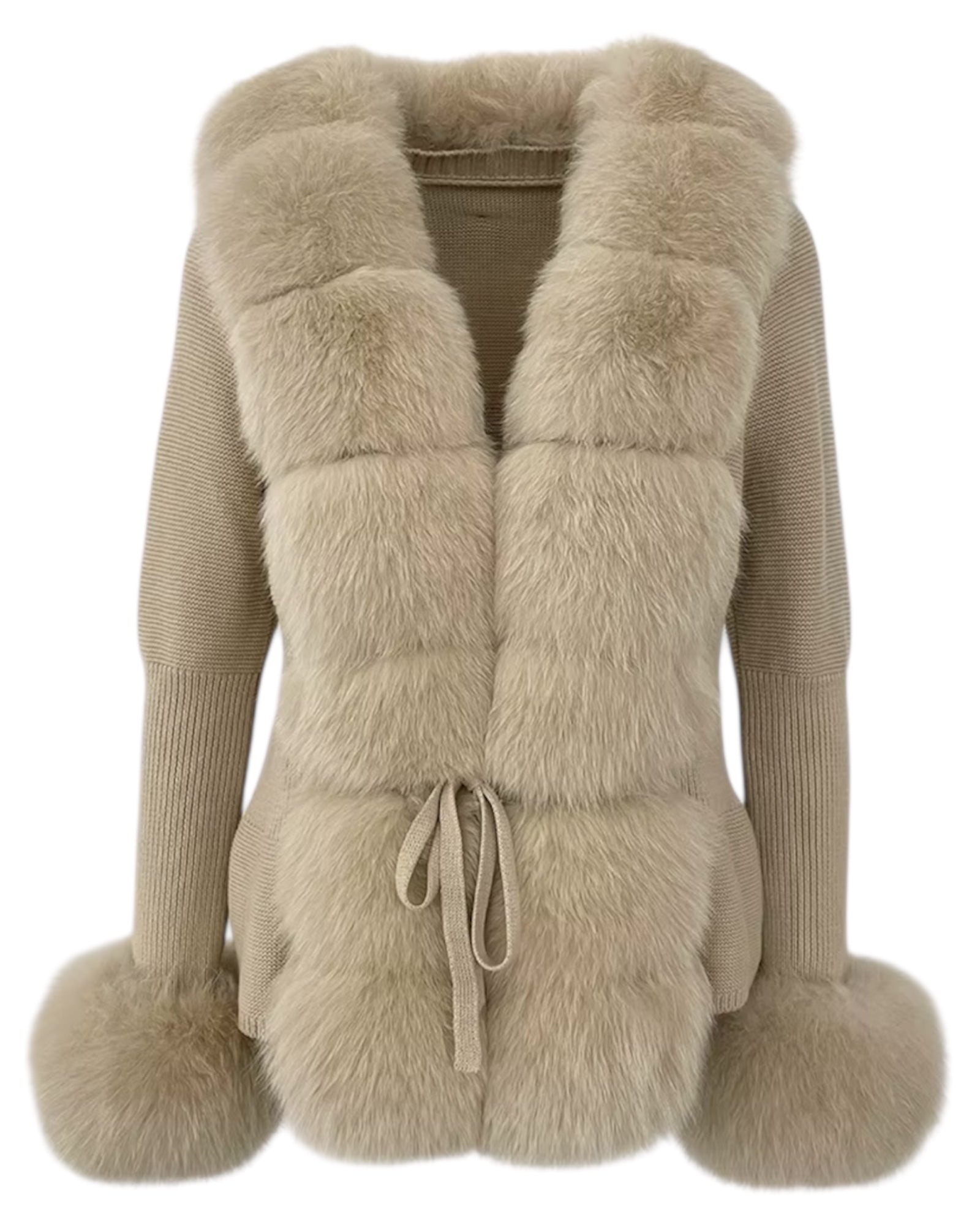 Strickjacke 'Mimoza' taupe
