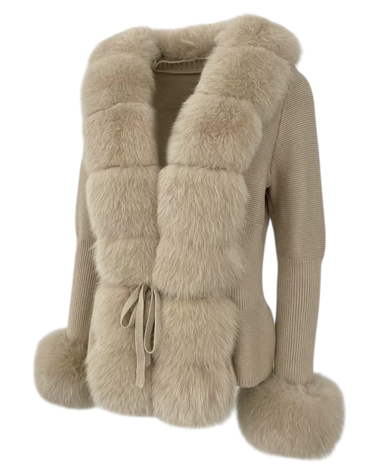 Strickjacke 'Mimoza' taupe
