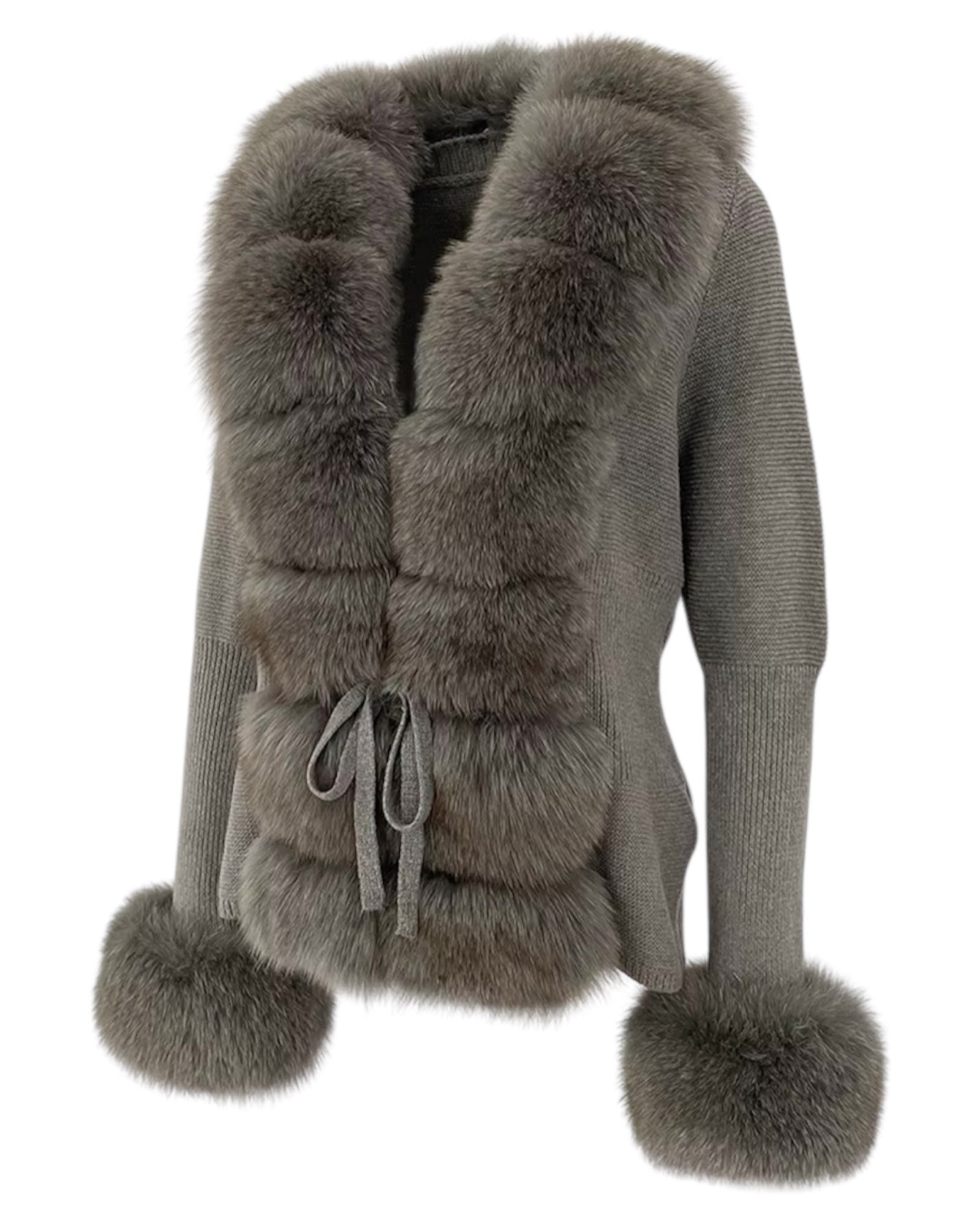 Strickjacke 'Mimoza' grau