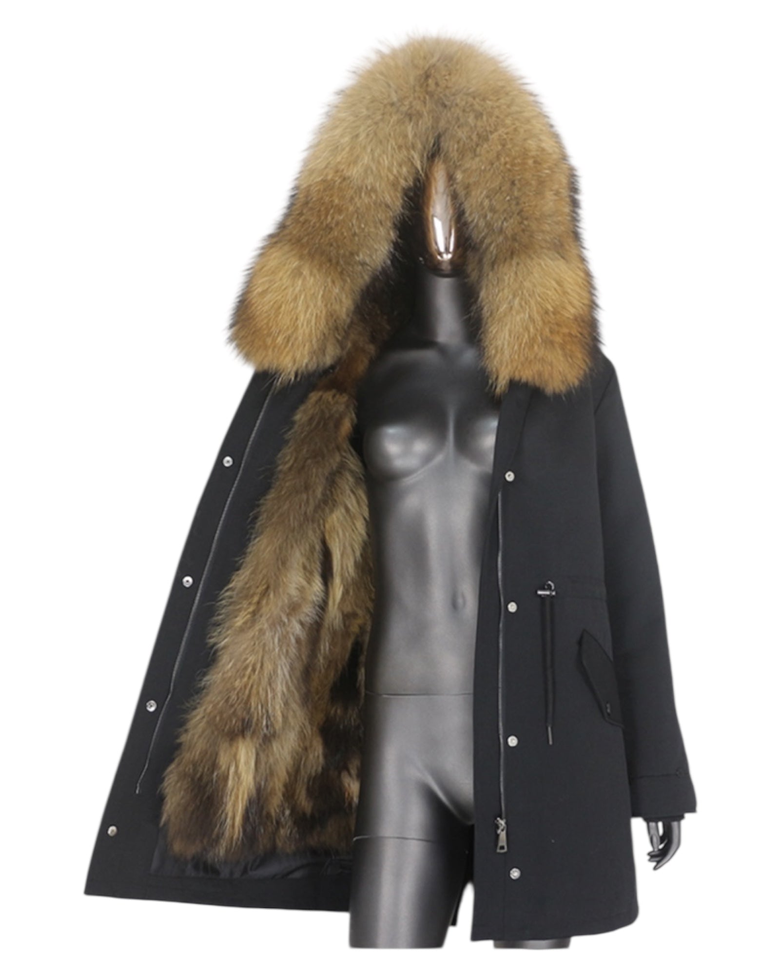 Luxury Parka in schwarz