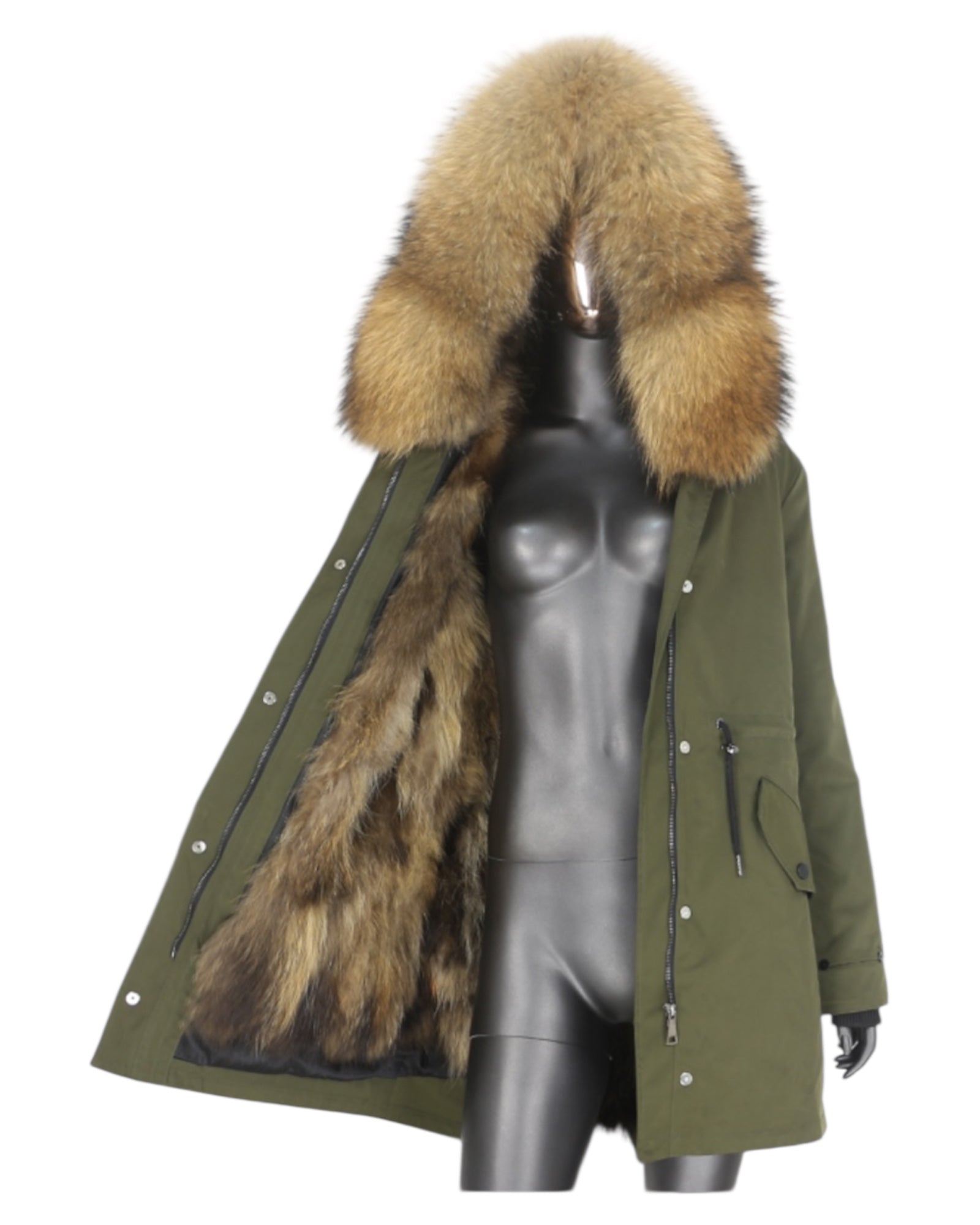 Luxury Parka in khaki