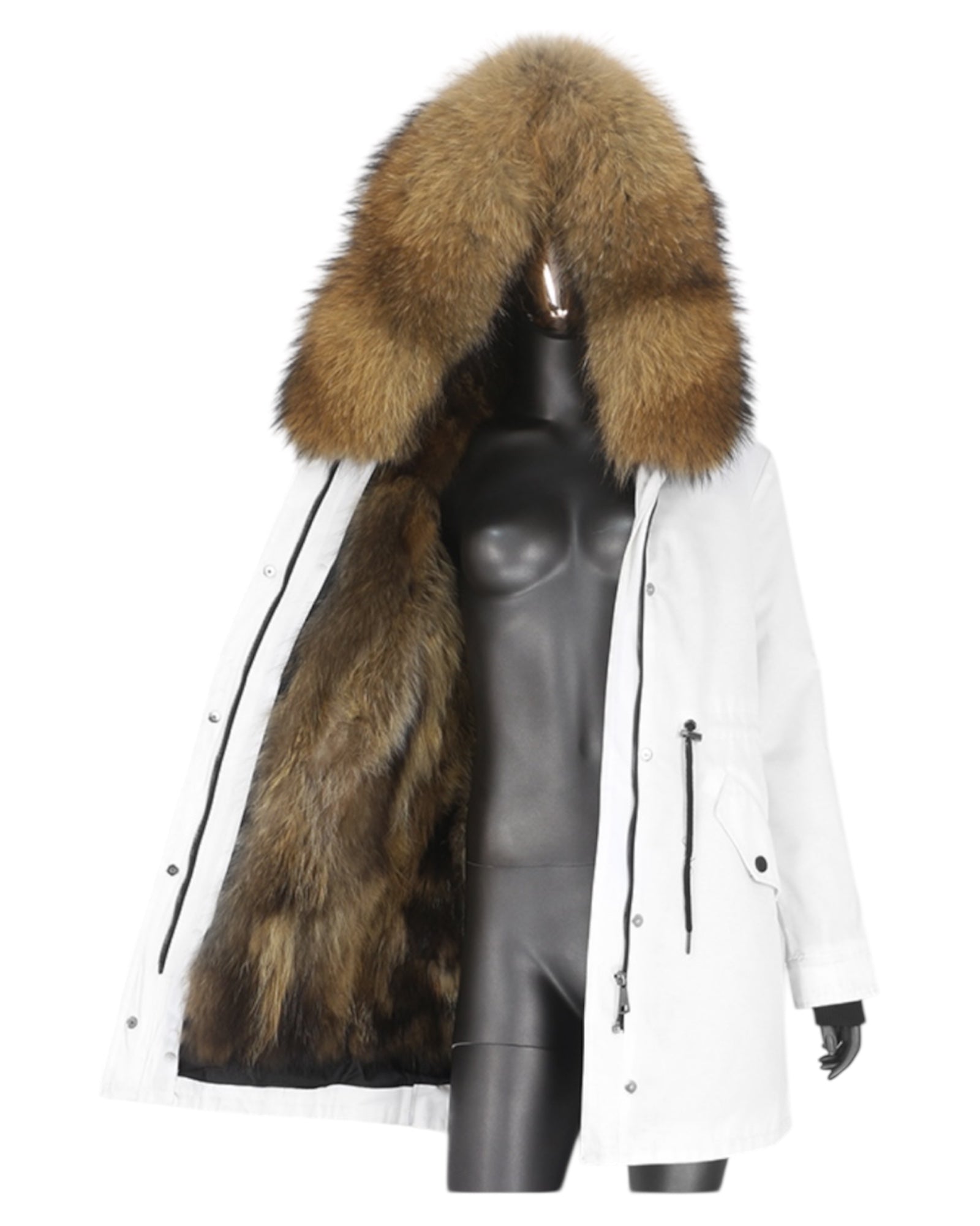 Luxury Parka in weiß
