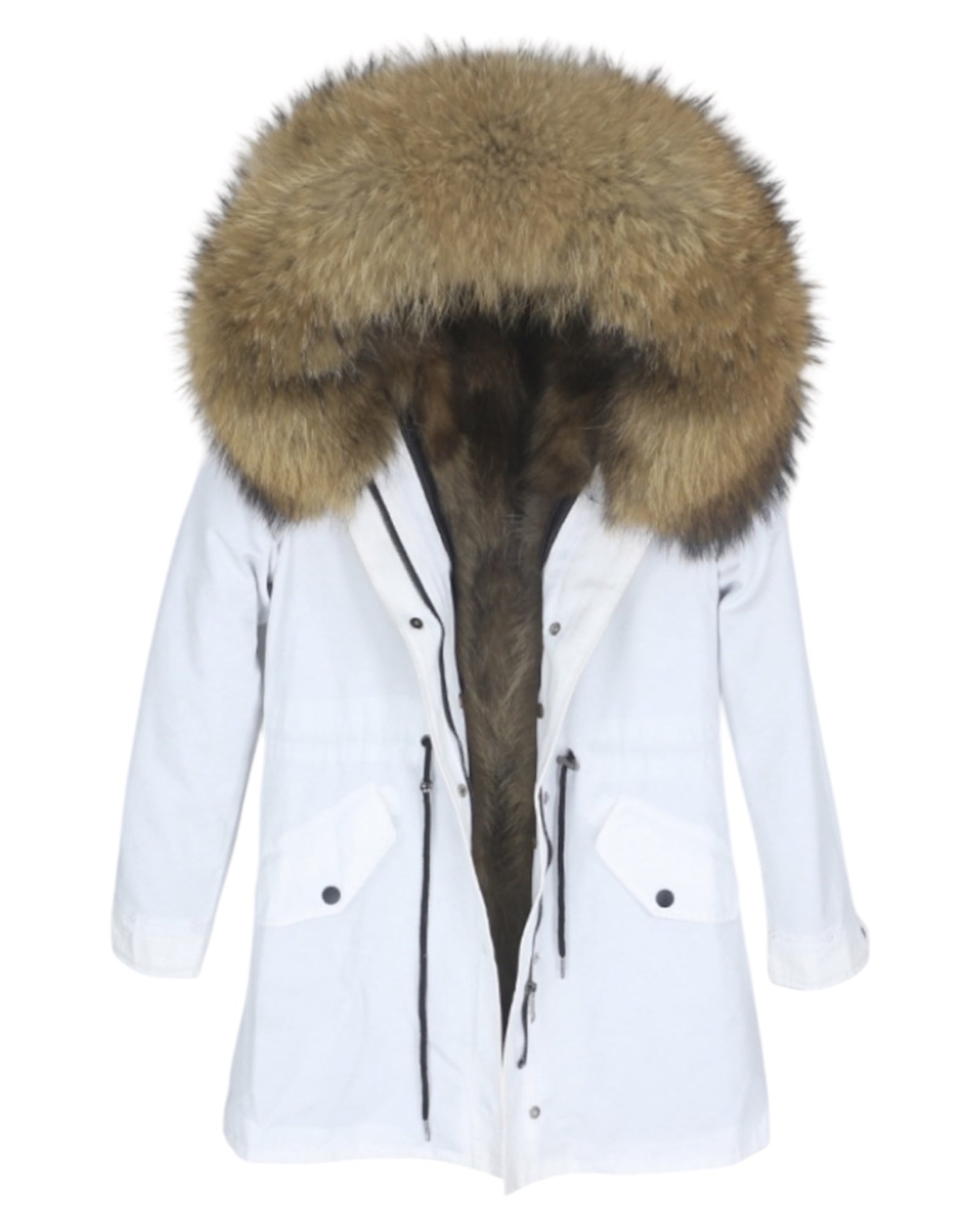 Luxury Parka in weiß
