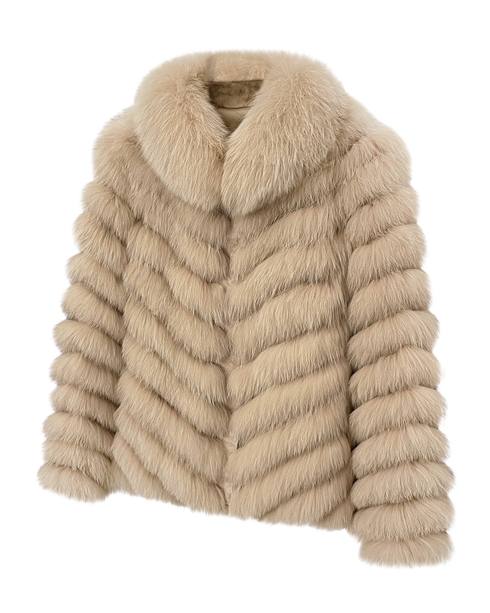 Pelzjacke 'Olivia' in beige